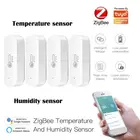 1-4 шт. мини Tuya smart ZigBee датчик температуры домашний гигрометр термометр работа с Alexa Google home assistant smart life APP