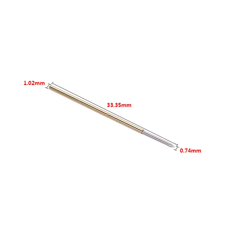 100 шт. пружинные штифты стандартный прямой наконечник внешний диаметр 1 02 мм Длина