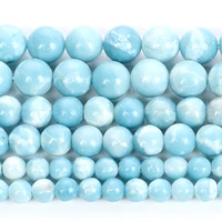larimar natural stone charm round loose beads for jewelry making diy bracelets necklace earrings accessories 6810mm