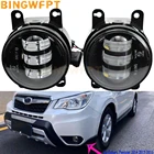 Автомобильные левые и правые Противотуманные фары в сборе, Светодиодный Противотуманные фары Angel Eye, дневные ходовые огни, противотуманные фары s H11 12 В для Honda Fit 2015 - 2018