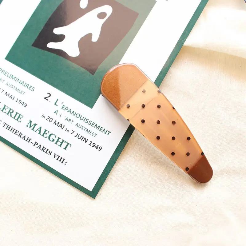 Заколки для волос в французском ретро стиле модные зажимы горошек с леопардовым