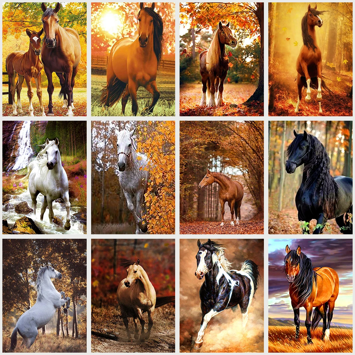 

Алмазная 5d картина «сделай сам», комбинация с животными, лошадью, полная Алмазная вышивка, Набор для вышивки крестиком, мозаика, бытовые тов...