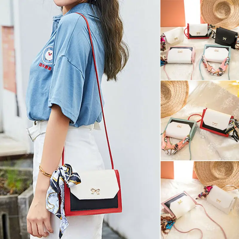 Новинка 2019 Женская седельная сумка с замком личи шелковым шарфом и ремешком