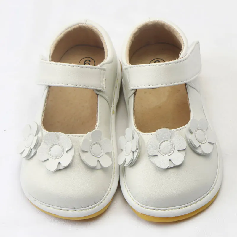 Обувь для маленьких девочек Красивая обувь с закрытым носком и цветочным узором