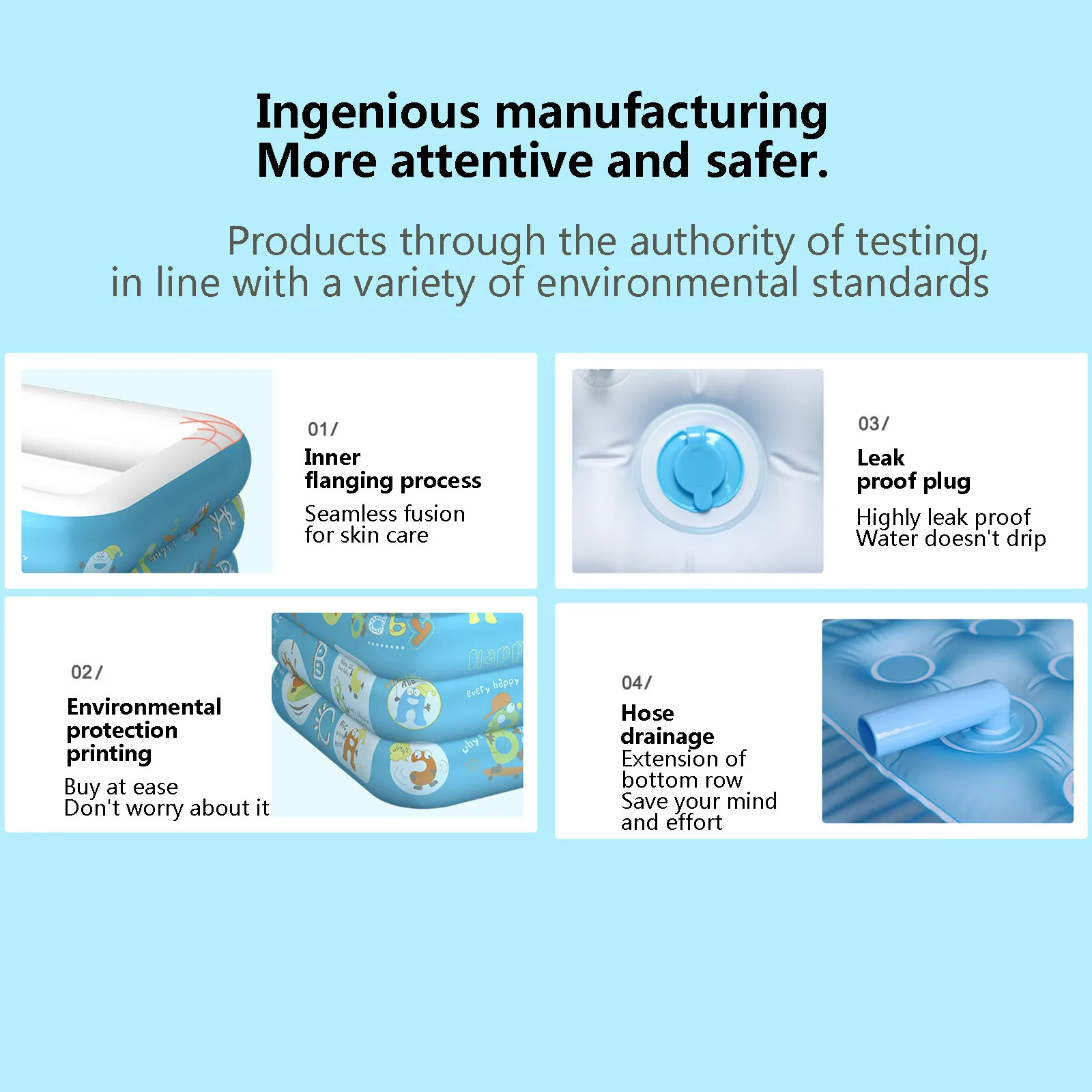 

Inflatable Swimming Pool Four-layer Baby Paddling Pool Bathing Pool