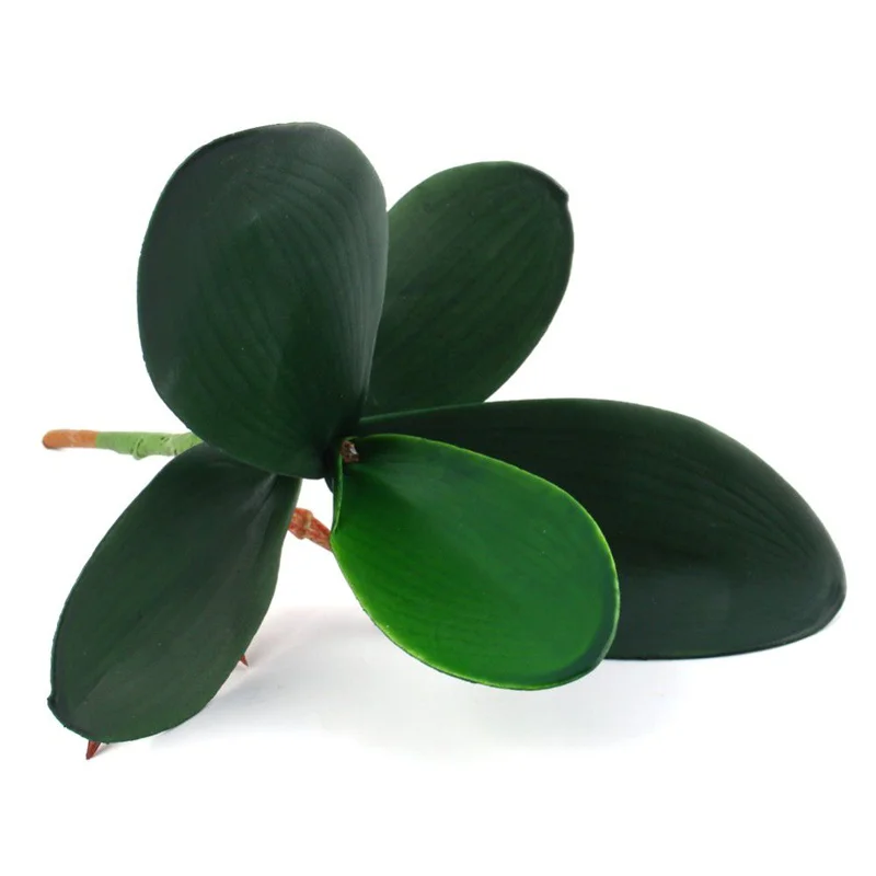 1 шт. искусственная зеленая бабочка листья орхидеи пластиковый цветочный букет