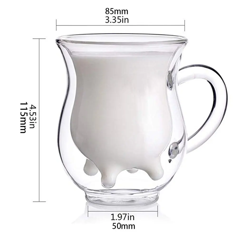 Креативная Персонализированная термостойкая стеклянная чашка с двойными