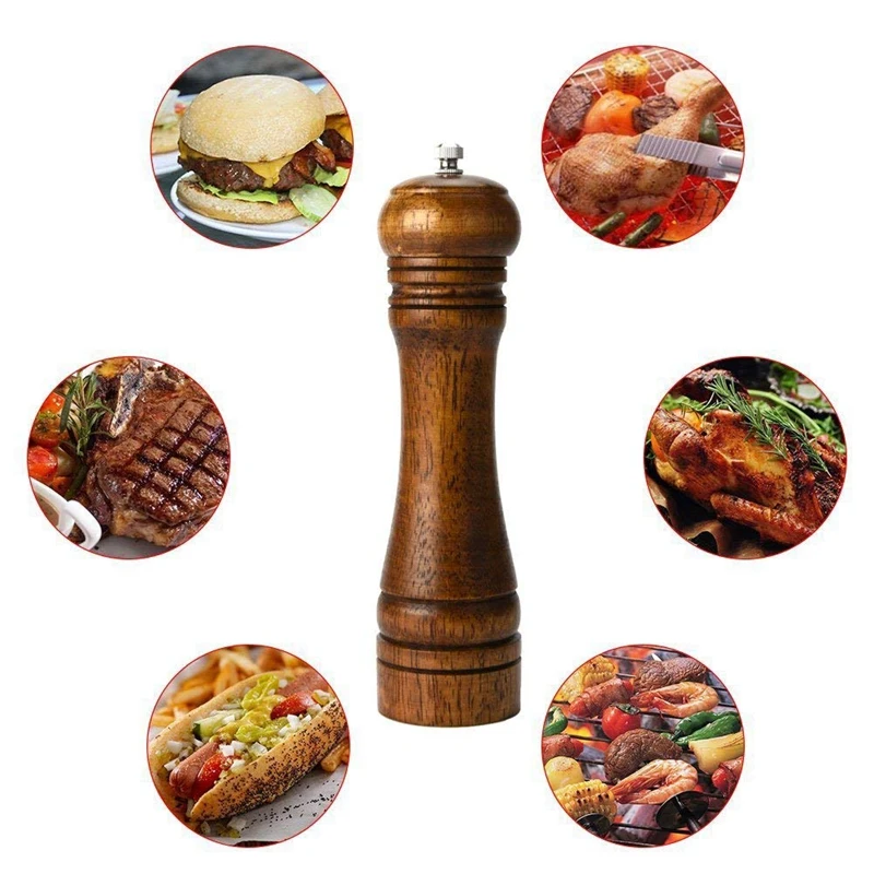 

1 Set Pepper Grinder Pepper Mill with Ceramic Grinder & 1 Pcs Coffee Grinder Handmade Beans Kitchen Grinding Tool