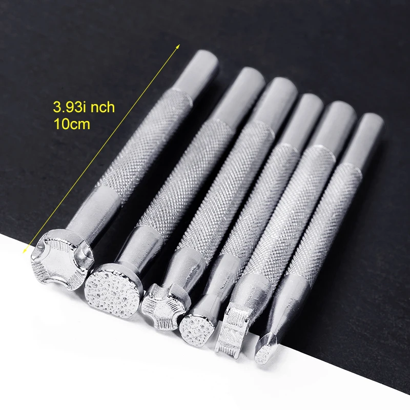 MIUSIE 6 шт. набор кожевенное ремесло DIY инструмент для печати сплав седло резьба