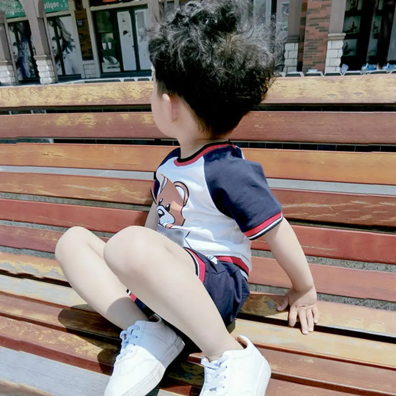 New brand Toddler Boys Casual Clothes Sets Short Sleeve T-shirt+Shorts 2pcs Clothing Set Kid Girls Tops+ Skirt Outfit Tracksuit | Детская