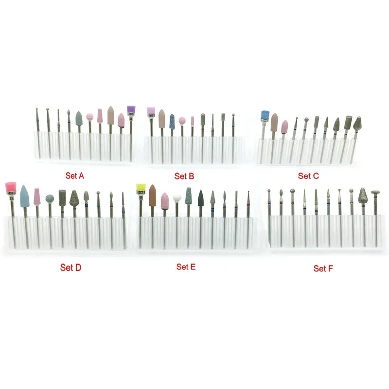 1 набор сверл для ногтей пилка электрические роторные заусенцы полировка