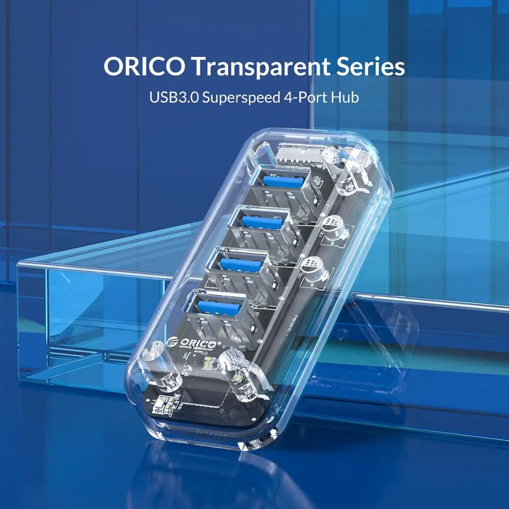 Концентратор ORICO USB3.0 разных форм высокоскоростной разветвитель на 4 и 7 портов Micro