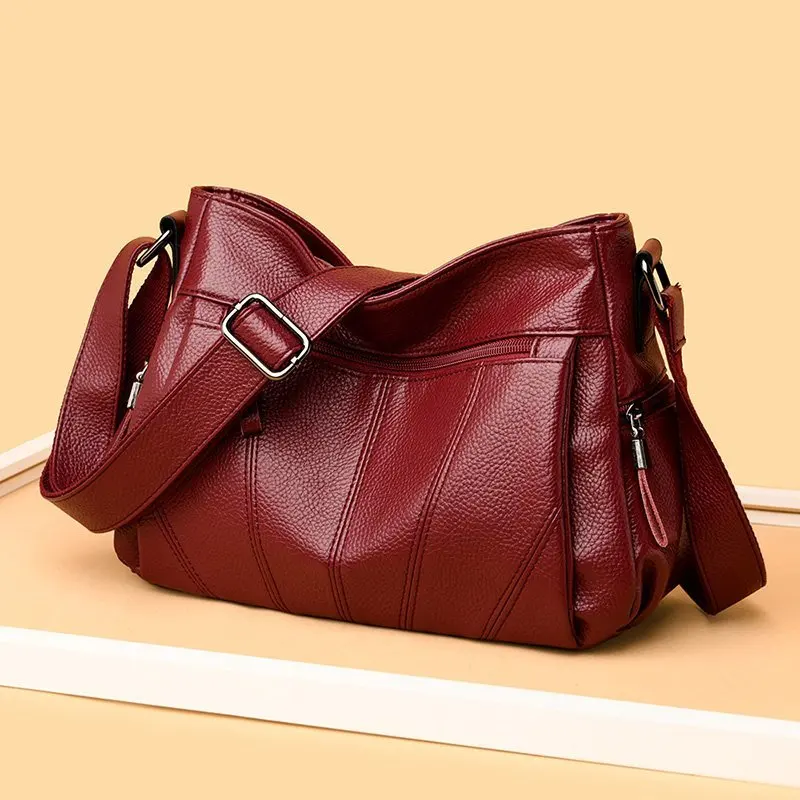 

High Quality Leather Shoulder Bag Women Large Capacity Crossbody Bags for Women 2021 Fashionable Purses Big Tote Bag Sac A Main