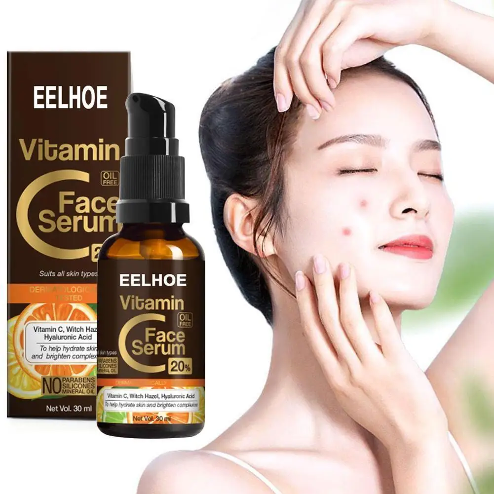 

30Ml Vitamin C Liquid Serum Oil Serum Hyaluronic Acid Face Serum Anti-Wrinkle Anti-Aging Whitening Vc Face Skin