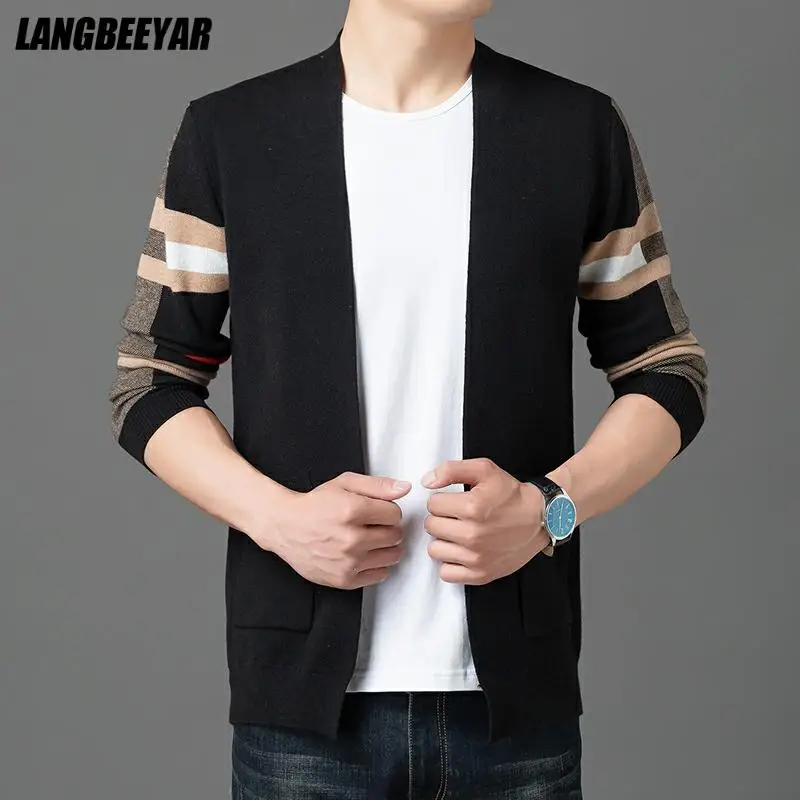 

Top Grade Designer Luxury Brand Fashion Street Knit Sweater Cardigan Men Casual Autum Japanese Coats Jacket Mens Clothes 2021
