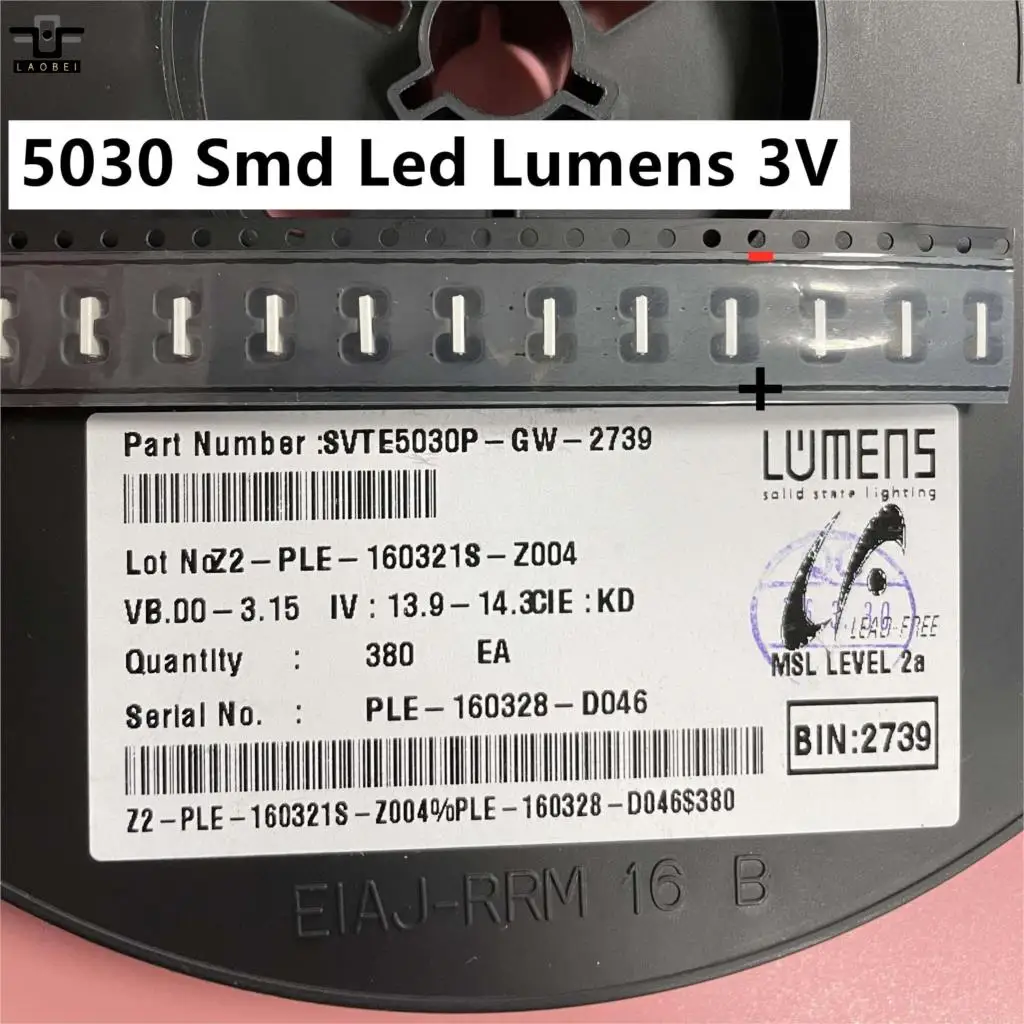 100 шт. светодиодный Подсветка кромкой Series 3V 5030 SVTE5030P GW холодный белый ТВ