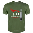 Хлопковая футболка мужская с принтом сокола Heavy Rocket Spacex Elon Musk shubuzhi, летняя, унисекс, футболки с коротким рукавом г., Прямая поставка