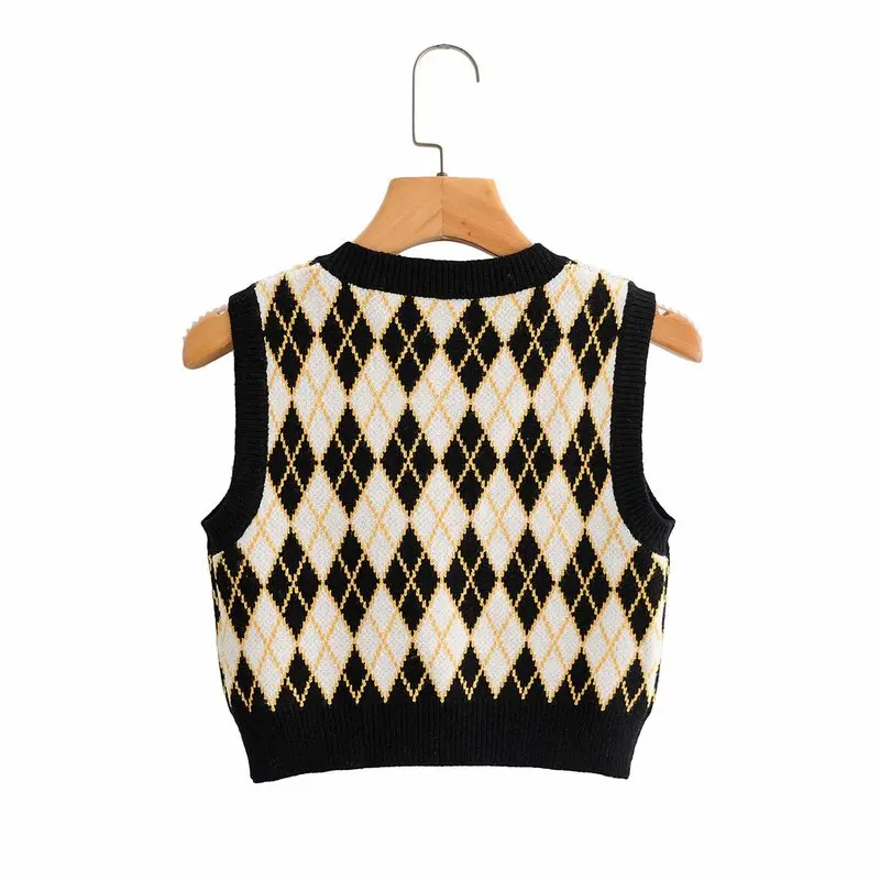 Высокое качество женский свитер жилет с v-образным вырезом вязаные зимние теплые