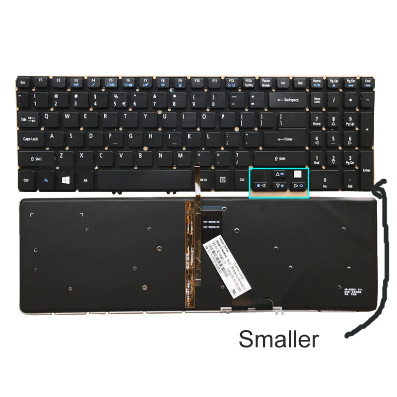 Бесплатная Доставка! 1 шт. новая запасная Клавиатура для ноутбука ACER VN7-571 571G V5-573G