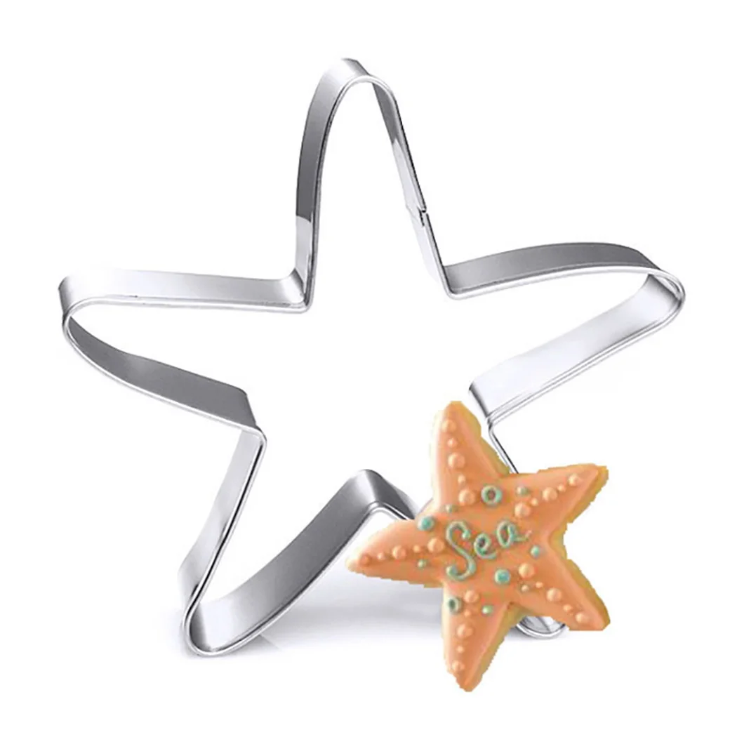 

3PCS Sea Creature Cookie Cutter DIY Star Cake Cutter Seashell Fondant Cutter Cookie Cutter Biscuit Mold for Cake Decorating Tool