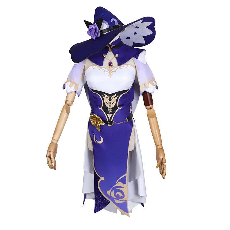 

Игровой костюм для косплея Genshin Impact Lisa, женский костюм, головной убор, костюм для Хэллоуина, наряд для женщин и девушек