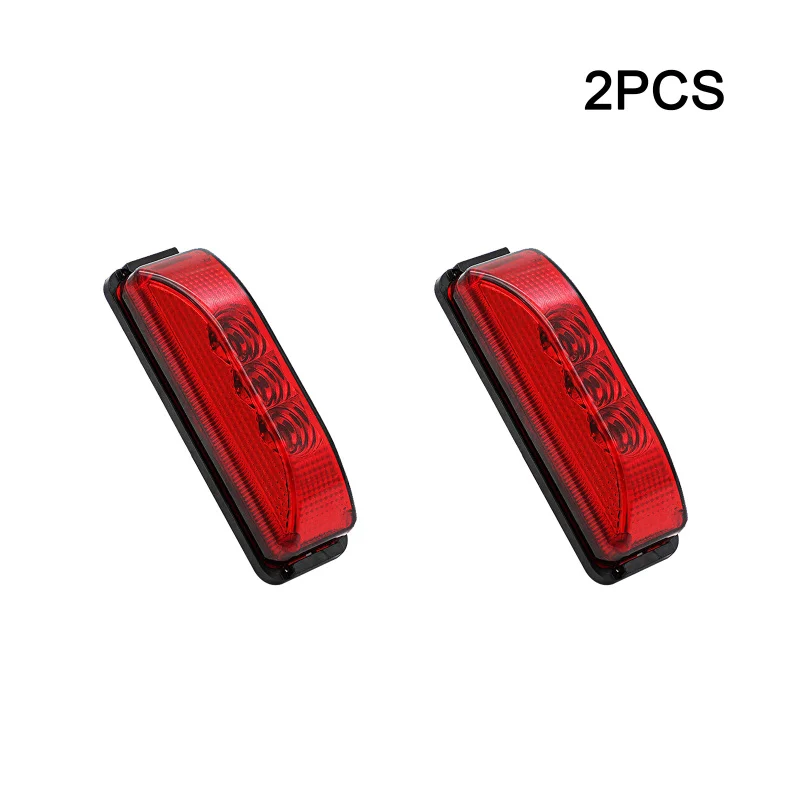 

2pcs Waterproof Truck Light 12V-24VDC Transparent White Yellow Red Light 3 Fender LEDs For Pickup Trucks Side Marker Taillight