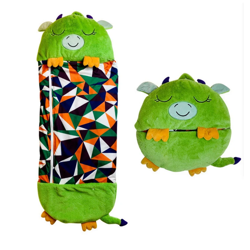 Теплый детский мультяшный спальный мешок с защитой от ударов зимний мультяшными