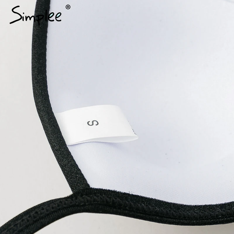 Женский треугольный комплект бикини Simplee женский пуш-ап купальник со змеиным