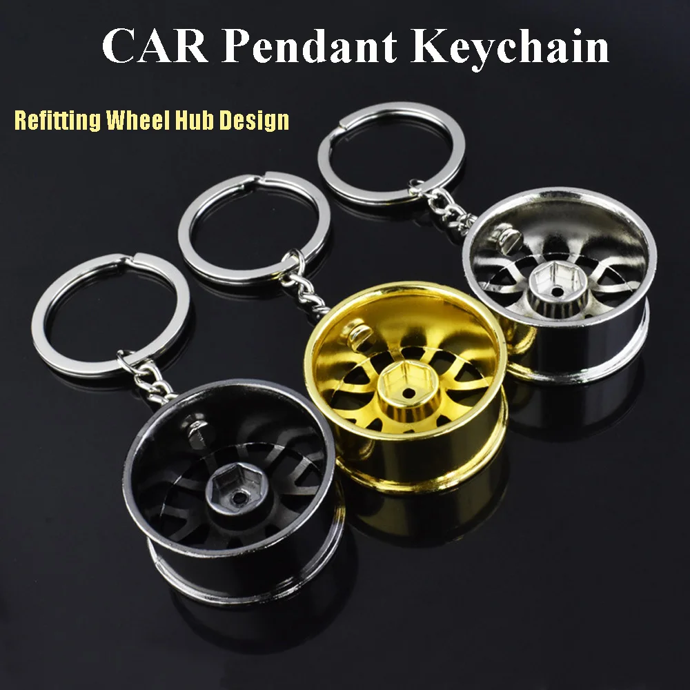 

Car Wheel Turbo Keychain Key Ring Car Accessories Wheel Keychain Auto Car Key Chain Keyring Pendant Keychain For BMW Audi Benz