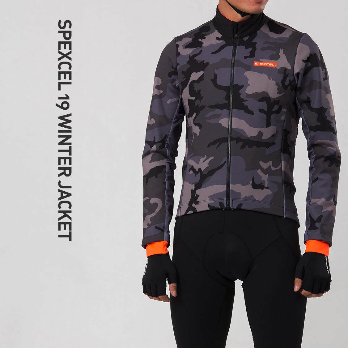 SPEXCEL зимняя камуфляжная ветрозащитная теплая велосипедная куртка 3 слоя флисовая