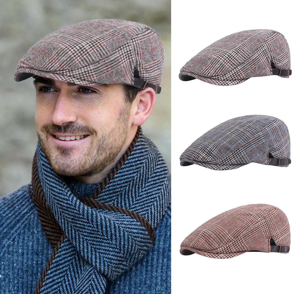 Модный крутой мужской Берет шапочка джентльмен стиль Шерсть Войлок рисунок