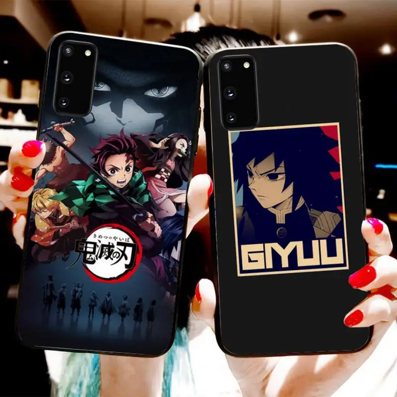 

Anime Demon Slayer Kimetsu No Yaiba Phone Case For Samsung S20 S10 S8 S9 Plus S7 S6 S5 Note10 Note9 S10lite