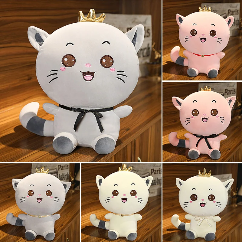 Милая хлопковая плюшевая игрушечная кошка кукла с набивным животным принтом