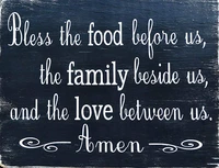 bless food love metal tin sign retro wall decor signs 8x12 inch
