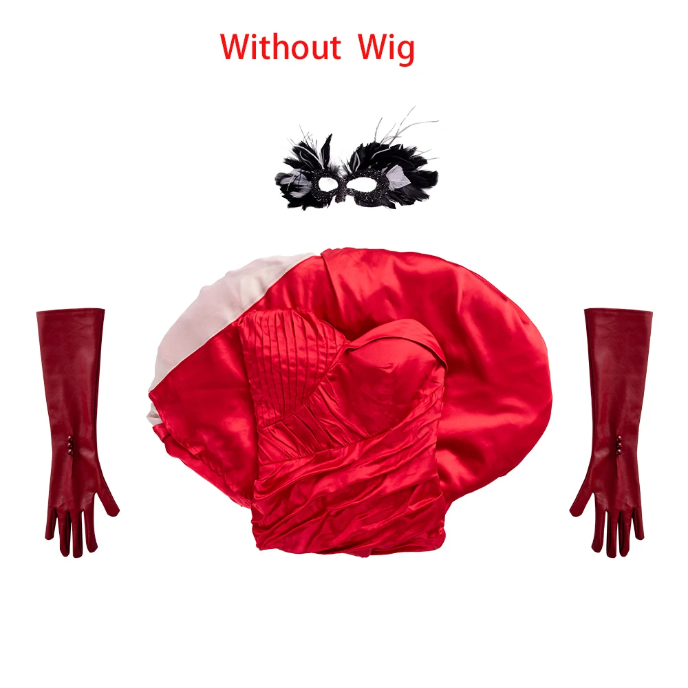 

Adult Women 101 villain Cruella cosplay blue Dress For Girl Costume Halloween Party Dresses Custom