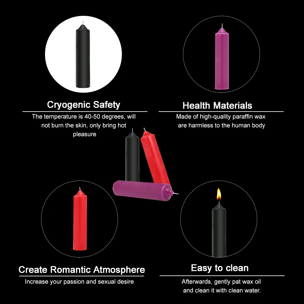 1 шт. низкотемпературная капельная свеча Секс воск SM эротические флиртовые свечи
