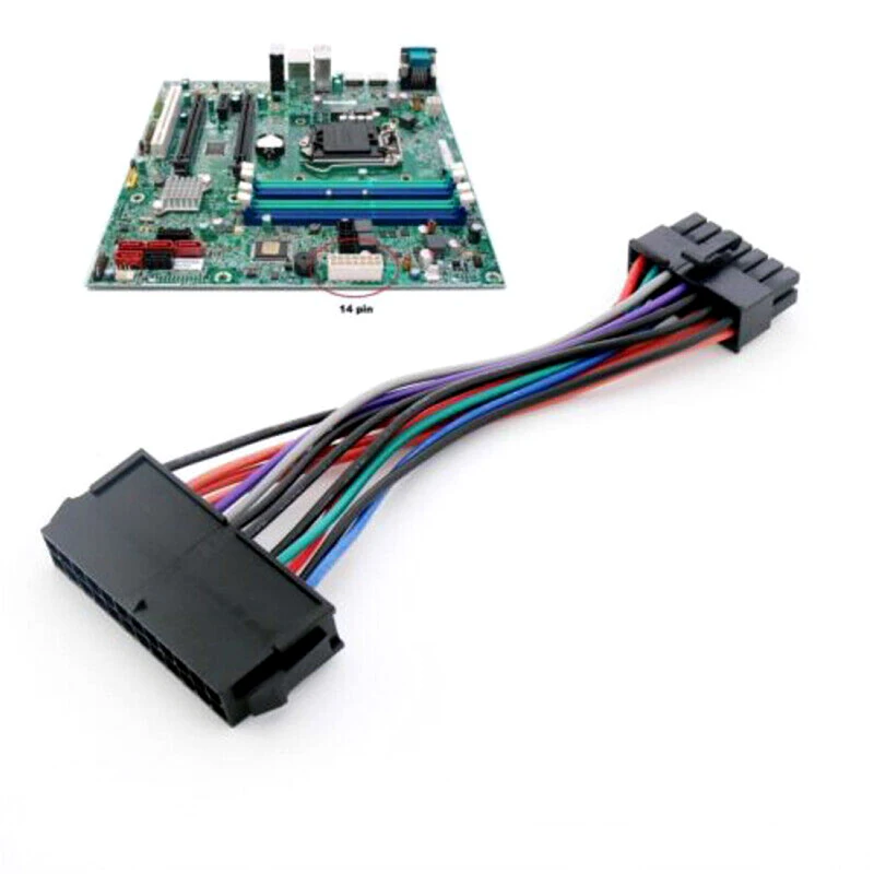 1 шт 24 Pin до 14 булавки PSU основной Питание блок питания ATX кабель-адаптер |