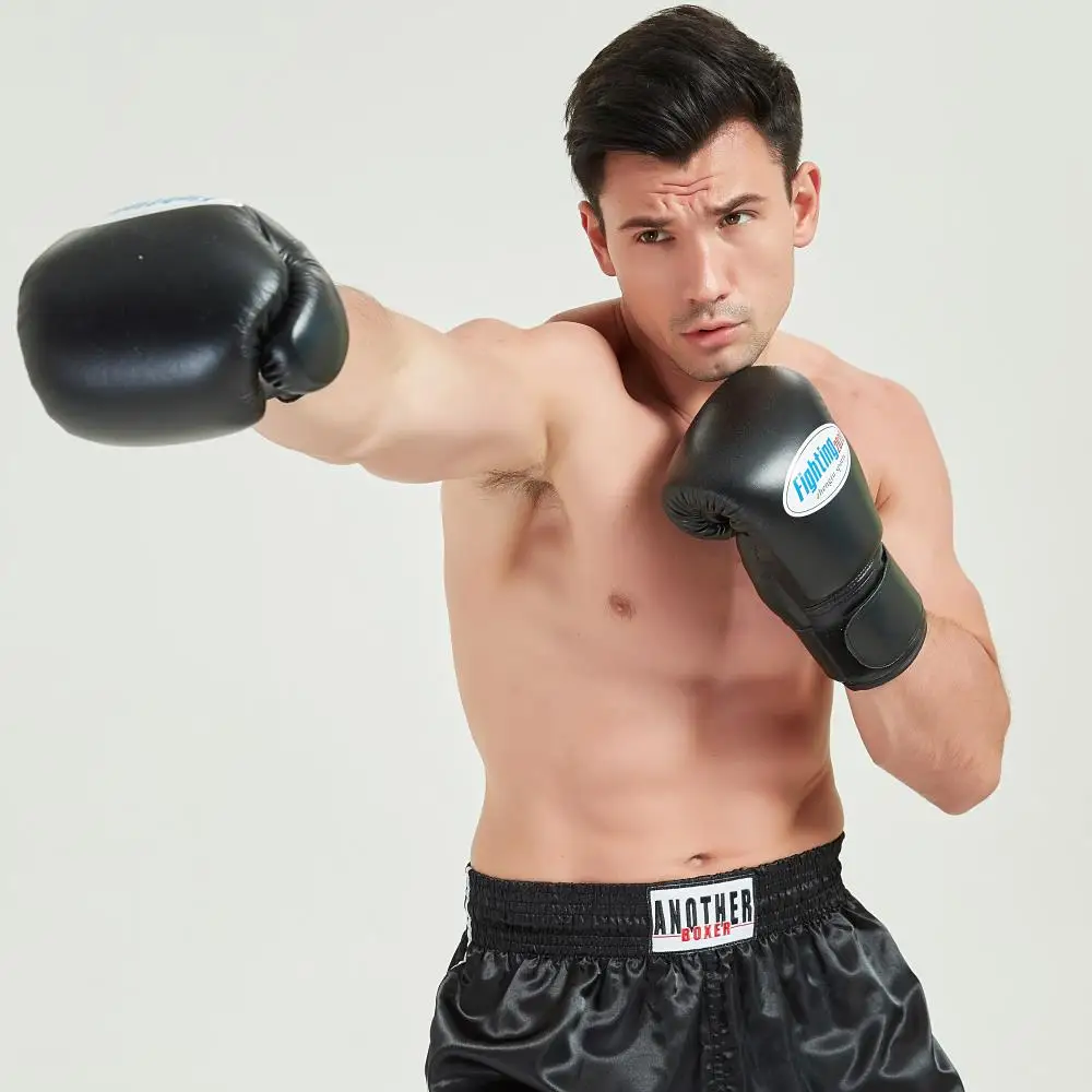 

Genuine Leather Boxing Gloves for Training Men Muay Thai Mitts for Fighting Kickboxing Sparring For Punch Bag Adults Equipment