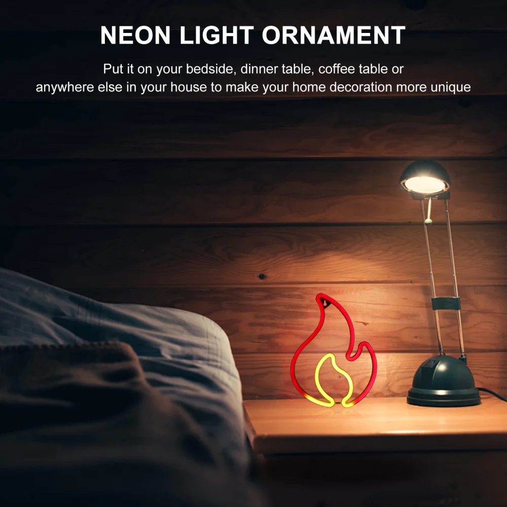 

1Pc Two-color Neon Lamp Decorative Night Light Household Lamp Adornment (White)