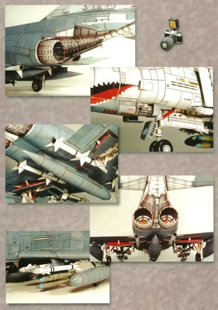 GPM Fighter PHANTOM 3D бумажная модель DIY|Картонные конструкторы| |