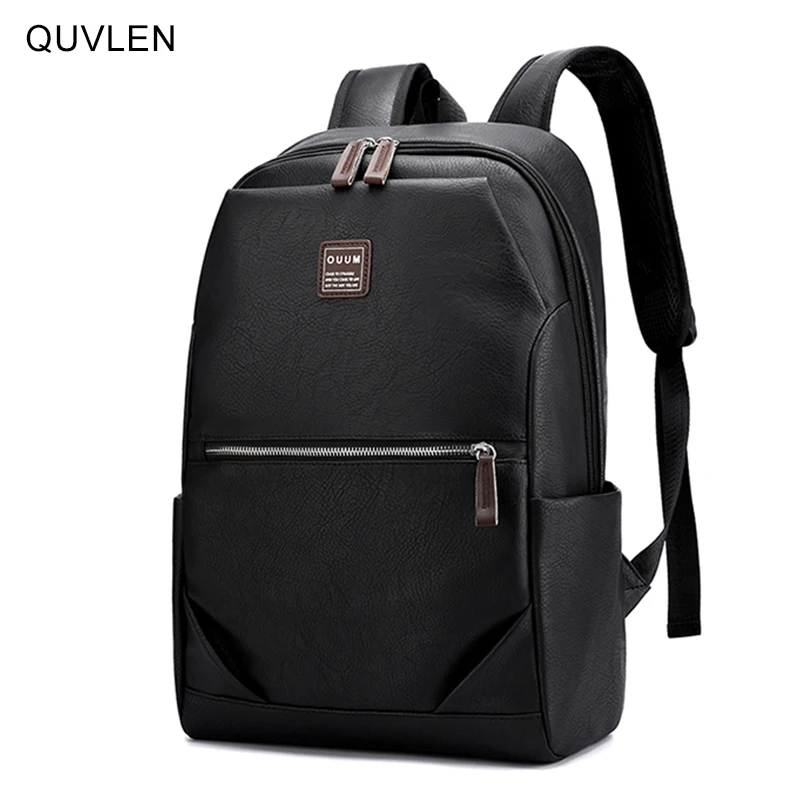 

Мужской рюкзак, новый деловой водонепроницаемый высококачественный рюкзак из искусственной кожи для ноутбука 15,6 дюйма, многофункциональн...