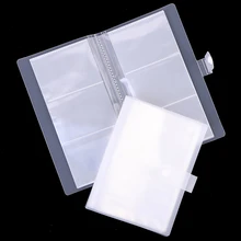 Empty Storage Holder Case Nail Art Tools With Button Transparent Nail Water Slider Album Storage Book  Nail Sticker Holder