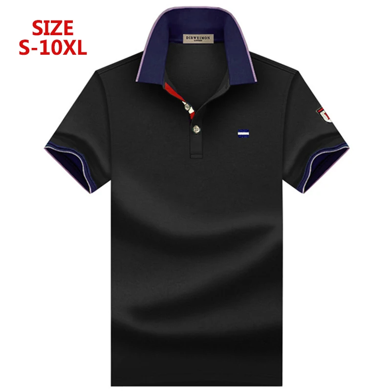

SHABIQI New Classic Mens Polo ShirtsShort sleeve autumn Men's Shirt Brands Camisa Polo Masculina Plus Size 6XL 7XL 8XL 9XL 10XL