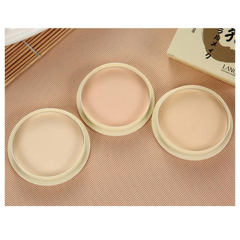 Натуральный цвет прессованной пудры Солнцезащитный светильник для лица тонкая