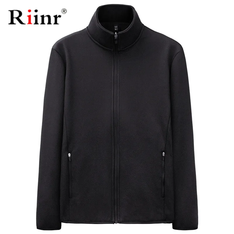 Свитшот Riinr мужской худи с высоким воротником кардиган на молнии теплая