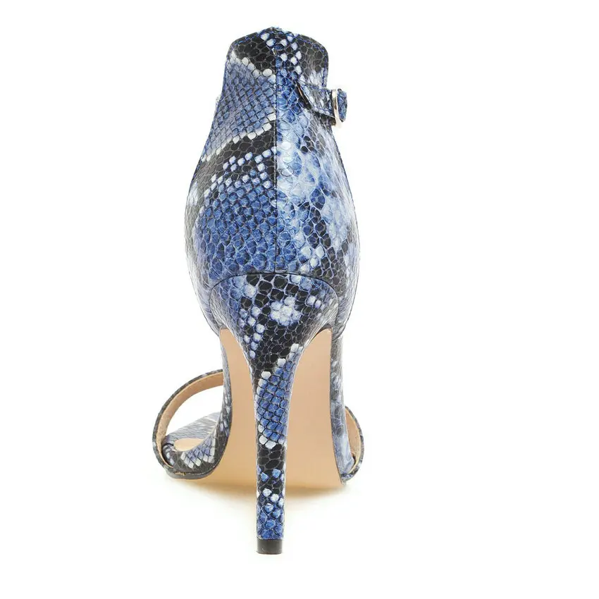 Женские босоножки на тонком высоком каблуке QUTAA черные туфли лодочки из