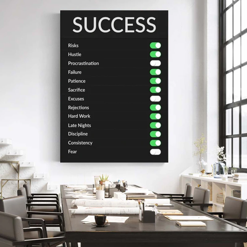 

English Words Creative Inspirational Quote Wall Art Posters and Prints Canvas Painting Picture Living Room Home Interior Decor