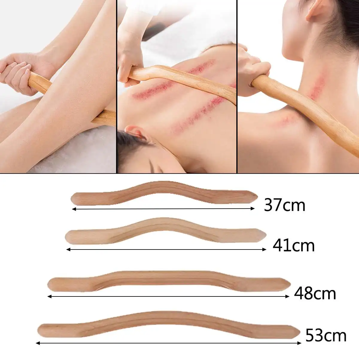 Guasha Stick натуральный скребок для дерева китайский Gua Sha инструменты для рук шеи спины тела Иглоукалывание давление терапия Массаж Уход за телом