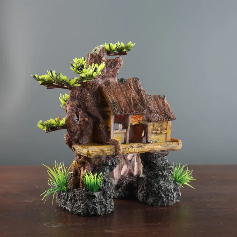 Аквариумные деревянные украшения для дома укрытие рыбок и креветок ландшафтный