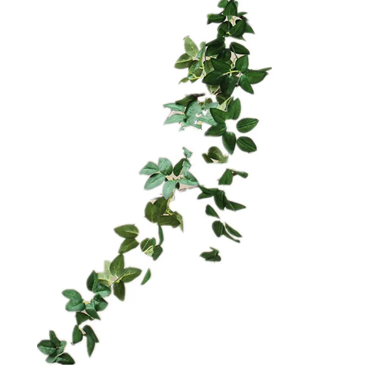

10pcs Artificial Plant 2M Rose Leaf Vine For Home Decoration Pipe hanging plants DIY Garden Fence Wedding Party Fake Plant